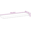 Kelluvat hyllyt 4 kpl 100x20x4 cm käsittelemätön massiivipuu akaasia