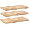 Kelluvat hyllyt 3 kpl 80x40x4 cm käsittelemätön massiivipuu akaasia