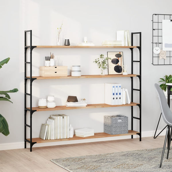 Kelluvat hyllyt 2 kpl 120x20x2 cm öljytty massiivipuu akaasia