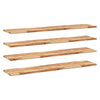 Kelluvat hyllyt 4 kpl 120x30x2 cm öljytty massiivipuu akaasia
