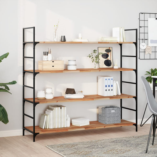 Kelluvat hyllyt 4 kpl 120x40x2 cm öljytty massiivipuu akaasia