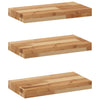 Kelluvat hyllyt 3 kpl 60x20x4 cm öljytty massiivipuu akaasia