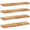 Kelluvat hyllyt 4 kpl 80x20x4 cm öljytty massiivipuu akaasia