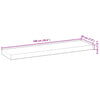 Kelluvat hyllyt 3 kpl 100x20x4 cm öljytty massiivipuu akaasia