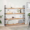 Kelluvat hyllyt 2 kpl 120x20x4 cm öljytty massiivipuu akaasia