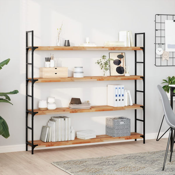 Kelluvat hyllyt 2 kpl 120x20x4 cm öljytty massiivipuu akaasia