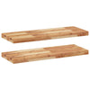 Kelluvat hyllyt 2 kpl 80x30x4 cm öljytty massiivipuu akaasia