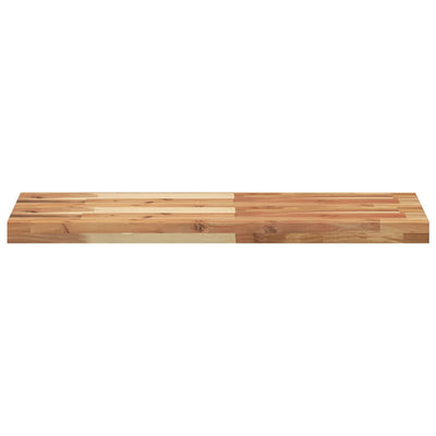 Kelluva hylly 100x30x4 cm öljytty täysi akasiapuu