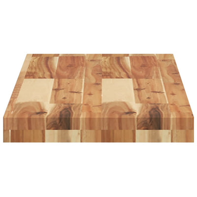 Kelluva hylly 100x30x4 cm öljytty täysi akasiapuu