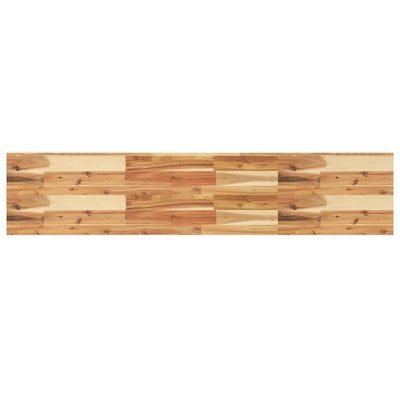 Kelluva hylly 140x30x4 cm öljytty täysi akasiapuu