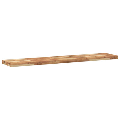 Kelluva hylly 140x30x4 cm öljytty täysi akasiapuu