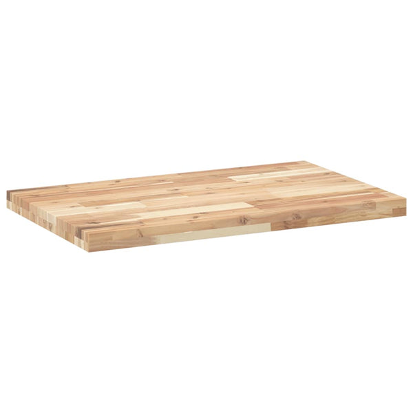 Kylpyhuoneen pöytälevy 80x50x4 cm käsittelemätön täysi akasia
