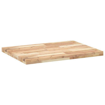 Kylpyhuoneen pöytälevy 100x60x4 cm käsittelemätön täysi akasia