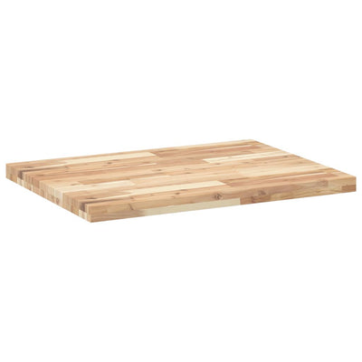 Kylpyhuoneen pöytälevy 100x60x4 cm käsittelemätön täysi akasia