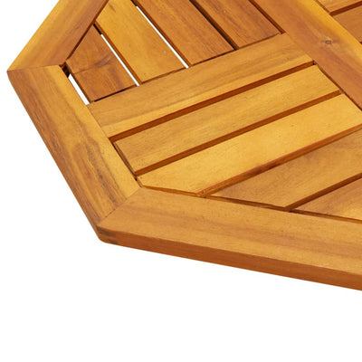 Pöytälevy 50x50x2 cm Kahdeksankulmainen massiivipuu akaasia