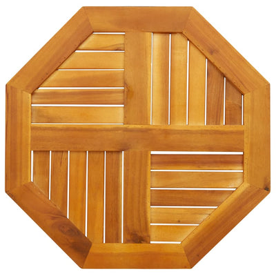 Pöytälevy 60x60x2 cm Kahdeksankulmainen massiivipuu akaasia