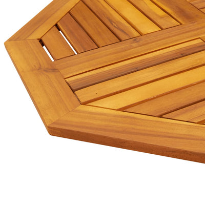 Pöytälevy 70x70x2 cm Kahdeksankulmainen massiivipuu akaasia