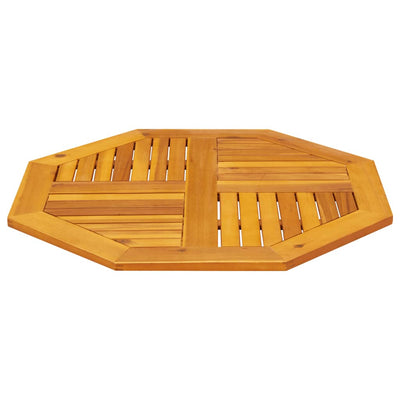 pöytälevy 80x80x2,2 cm kahdeksankulmainen massiivipuu akaasia
