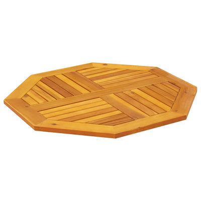 pöytälevy 80x80x2,2 cm kahdeksankulmainen massiivipuu akaasia