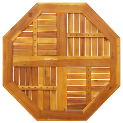 pöytälevy 80x80x2,2 cm kahdeksankulmainen massiivipuu akaasia
