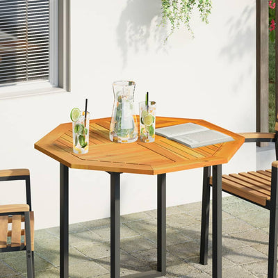 pöytälevy 90x90x2,2 cm kahdeksankulmainen massiivipuu akaasia