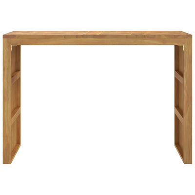 konsolipöytä 110x35x75 cm massiivipuuta tiikiä