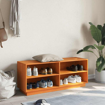 Vahanruskea kenkäkaappi Belgis 110x34x45cm (mänty)