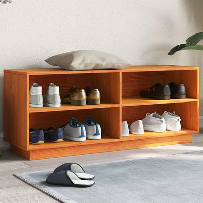 Vahanruskea kenkäkaappi Belgis 110x34x45cm (mänty)