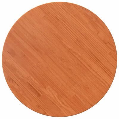 Pöytälevy pyöreä vahanruskea Ø80x2,5 cm täysi mänty