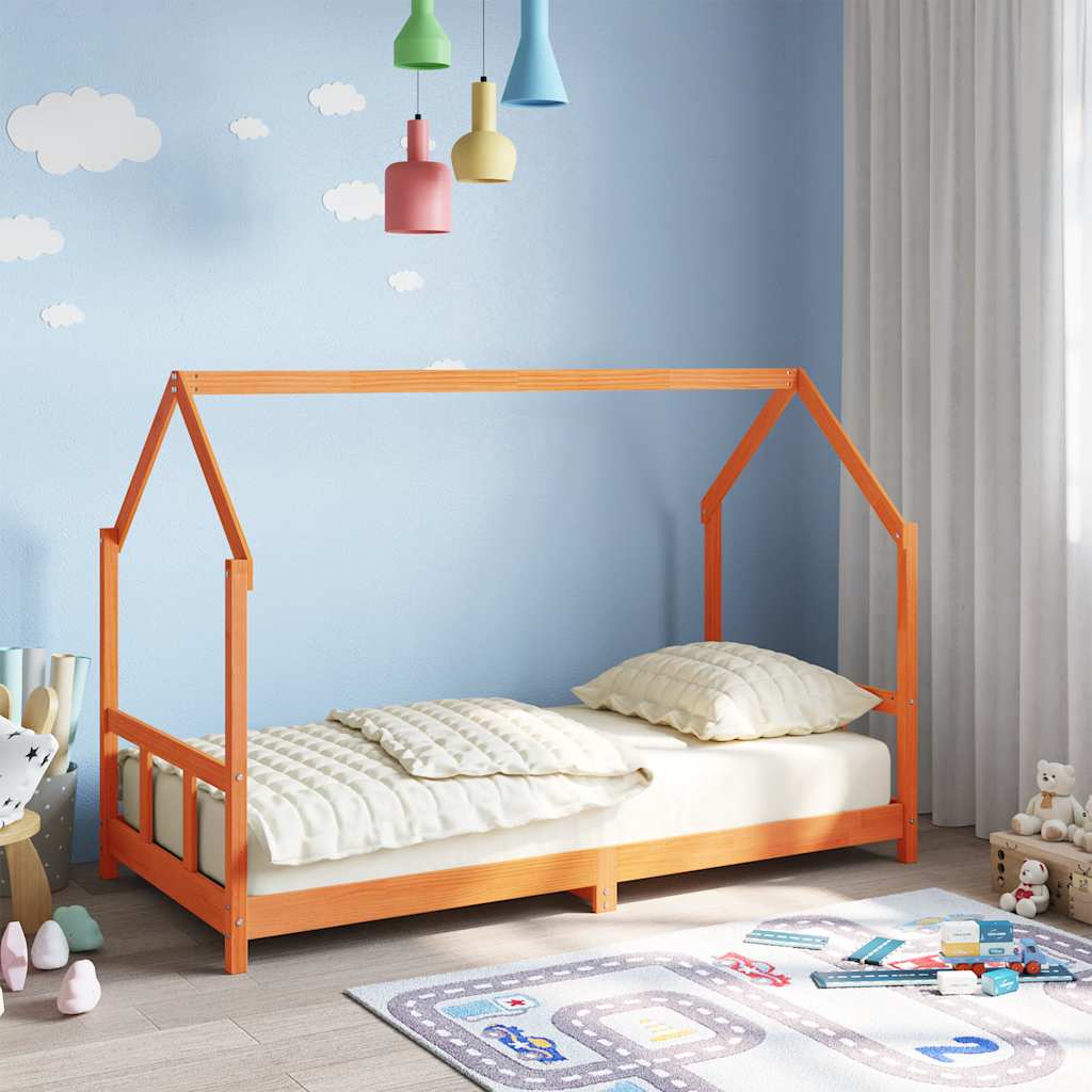 Vahanruskea lasten sängynrunko Eogenica 90x190cm (mänty)