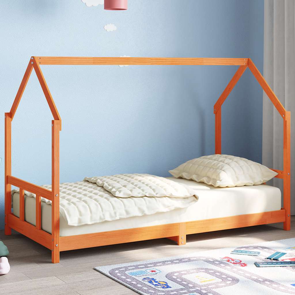 Vahanruskea lasten sängynrunko Eogenica 90x190cm (mänty)