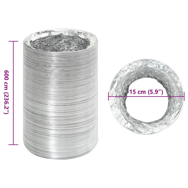 Ilmanvaihtokanava alumiini 6 m Ø15 cm