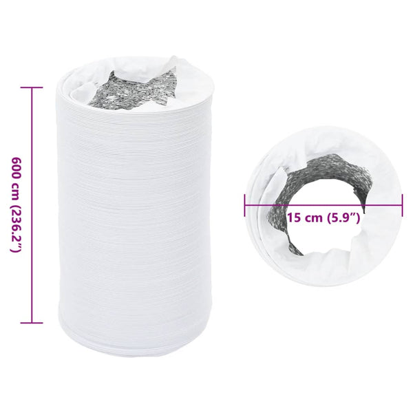 Ilmanvaihtokanava alumiini ja PVC 6 m Ø15 cm