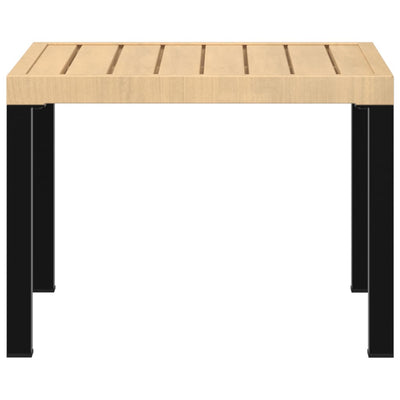 Ulkosohvapöytä musta 55x55x39,5 cm jauhemaalattu teräs