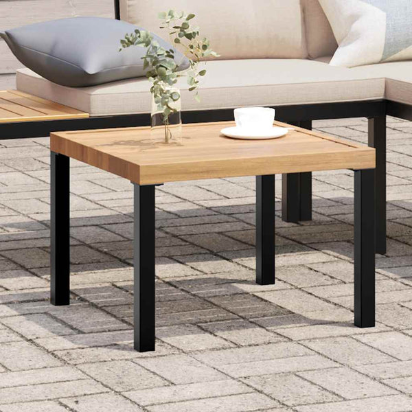 Musta ulkosohvapöytä Thetu 55x55x39,5cm (jauhemaalattu teräs)