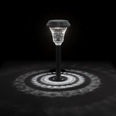 Valkoinen ulkovalo aurinkopaneeli / maapiikki Bulacu 12 kpl