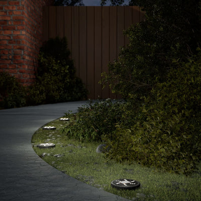 Lämmin valkoinen maavalo aurinkopaneeli / maapiikki Dobos (4 kpl)