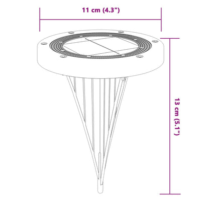 Lämmin valkoinen maavalo aurinkopaneeli / maapiikki Dobos 4 kpl
