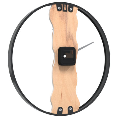 Ruskea seinäkello Ranca Ø35cm (rauta ja tammi)