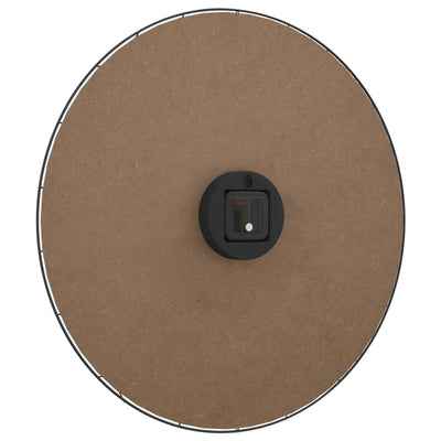 Keltainen ja musta seinäkello Paltin Ø50cm (puinen)