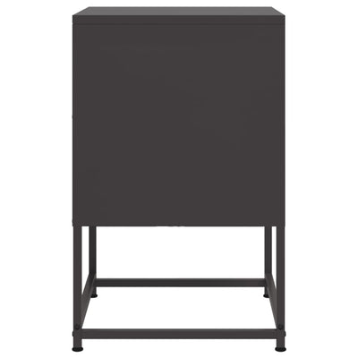 Yöpöydät 2 kpl musta 36x39x60,5 cm teräs