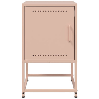 Yöpöydät 2 kpl pinkki 36x39x60,5 cm teräs