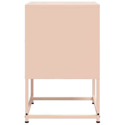 Yöpöydät 2 kpl pinkki 36x39x60,5 cm teräs