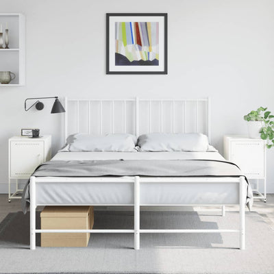 Valkoinen yöpöydät Sonica 36x39x60,5cm (2 kpl, teräs)