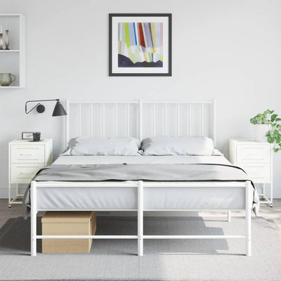 Valkoinen yöpöydät Lizetta 36x39x60,5cm (2 kpl, teräs)