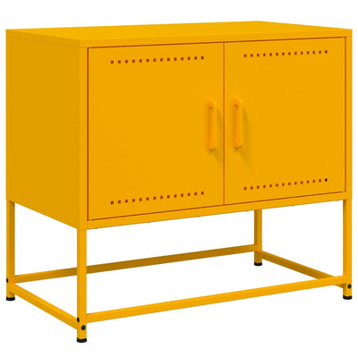 TV-taso sinapinkeltainen 68,5x39x60,5 cm teräs
