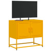 TV-taso sinapinkeltainen 68,5x39x60,5 cm teräs