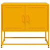 TV-taso sinapinkeltainen 68,5x39x60,5 cm teräs