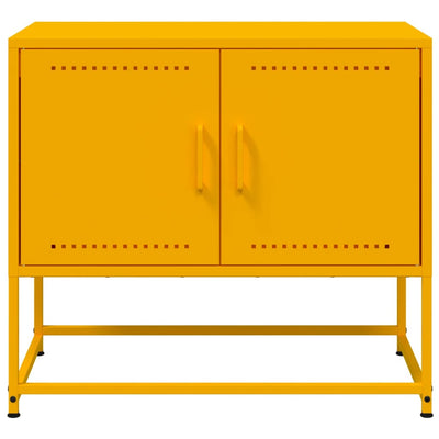 TV-taso sinapinkeltainen 68,5x39x60,5 cm teräs