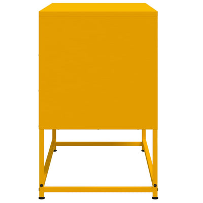 TV-taso sinapinkeltainen 68,5x39x60,5 cm teräs